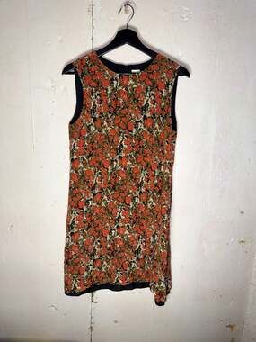 M Missoni Sleeveless Abstract Floral Print Mini Dress Red Green Size 44